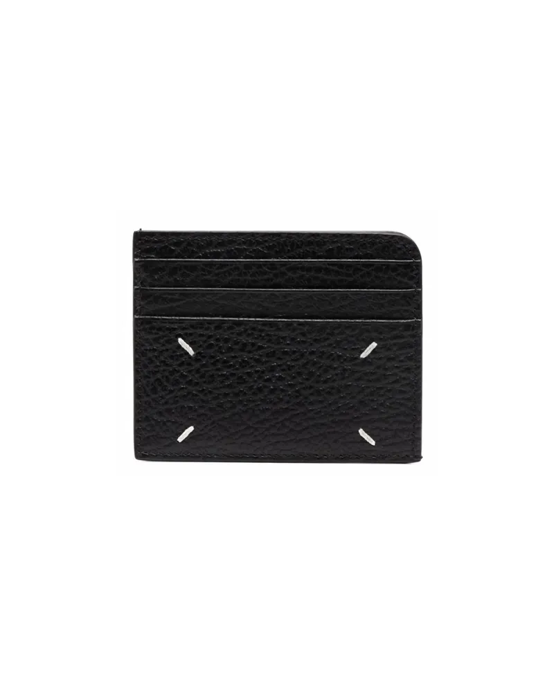 Maison Margiela Four-stitch Leather Card Holder Black