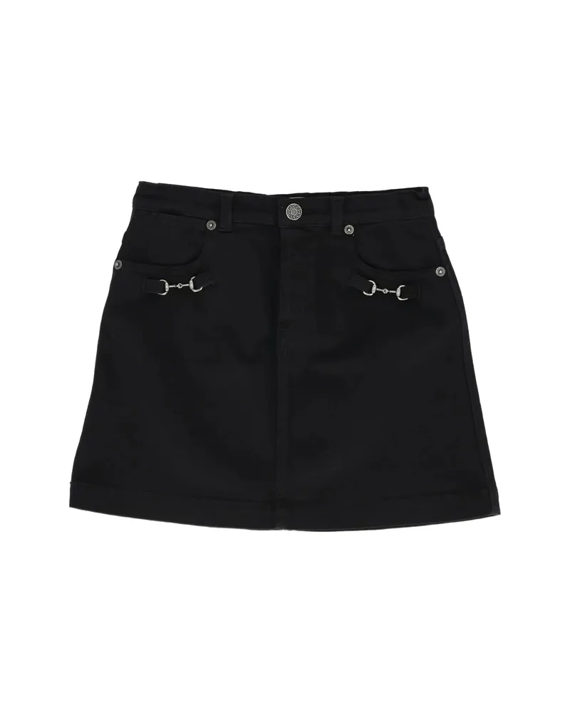 Gucci Horsebit Buttoned Skirt Black