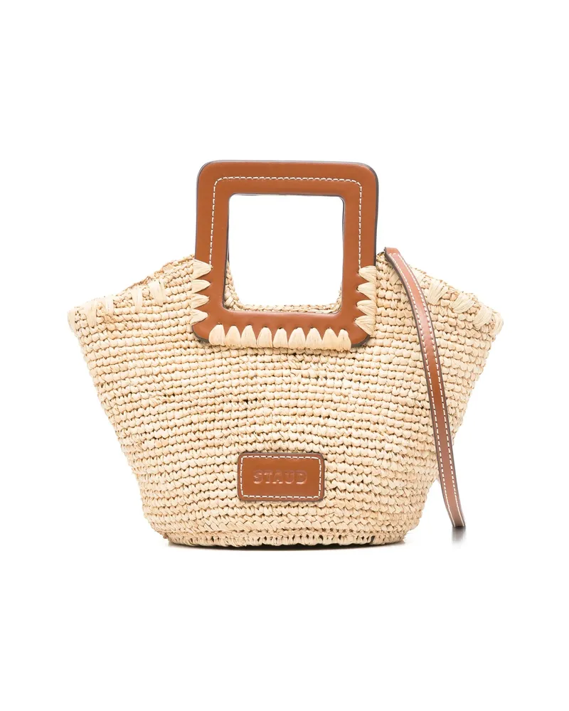 STAUD Mini Shirley Tote Bag Neutrals