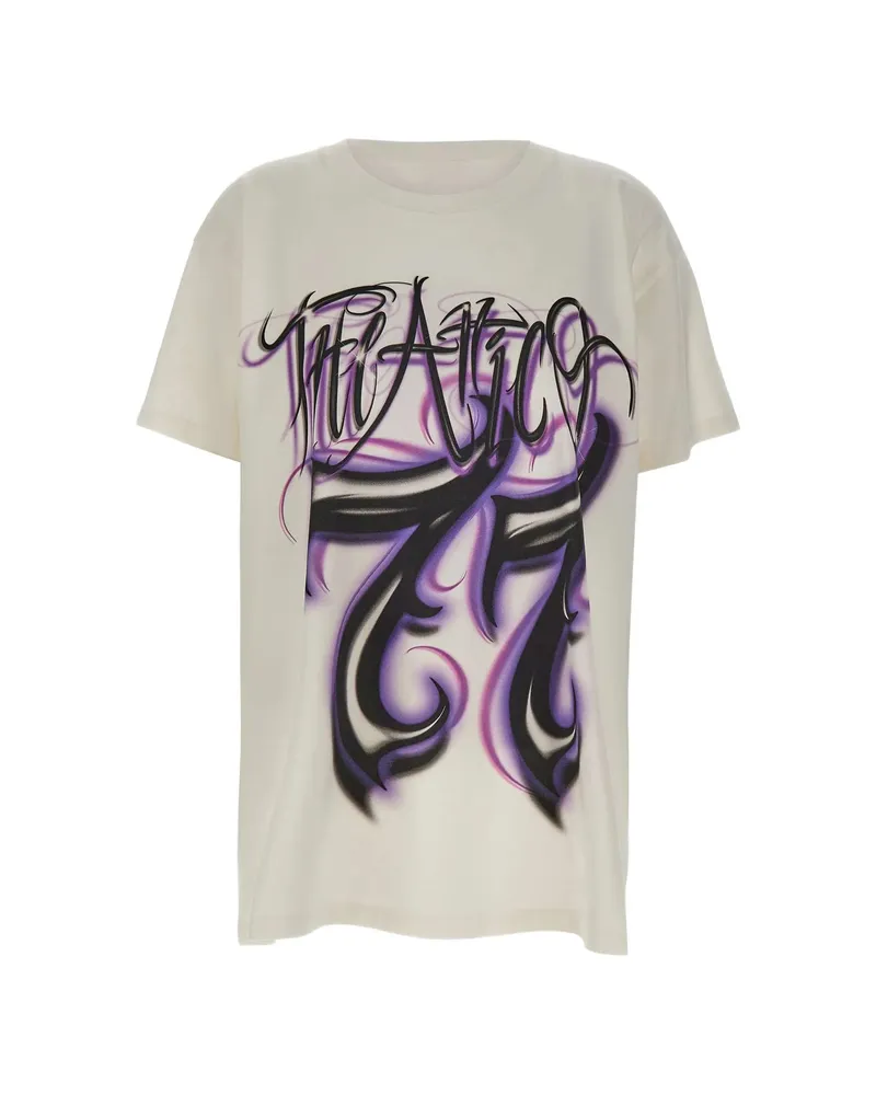 ATTICO Logo-print T-shirt Neutrals