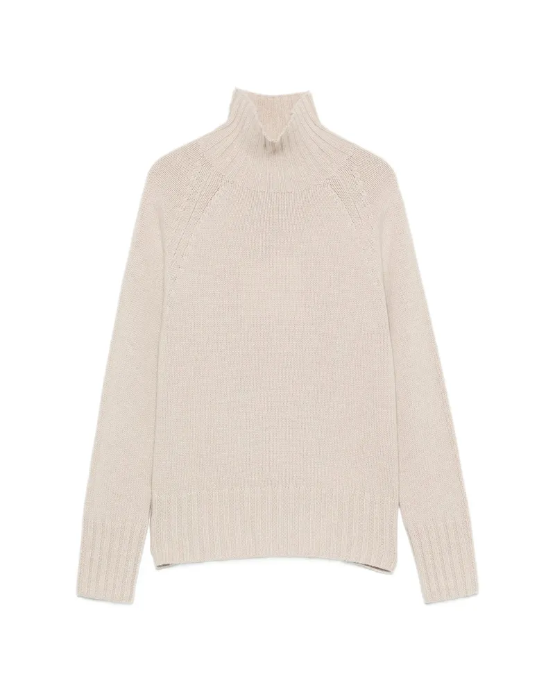 Max Mara Ribbed-knit Sweater Neutrals