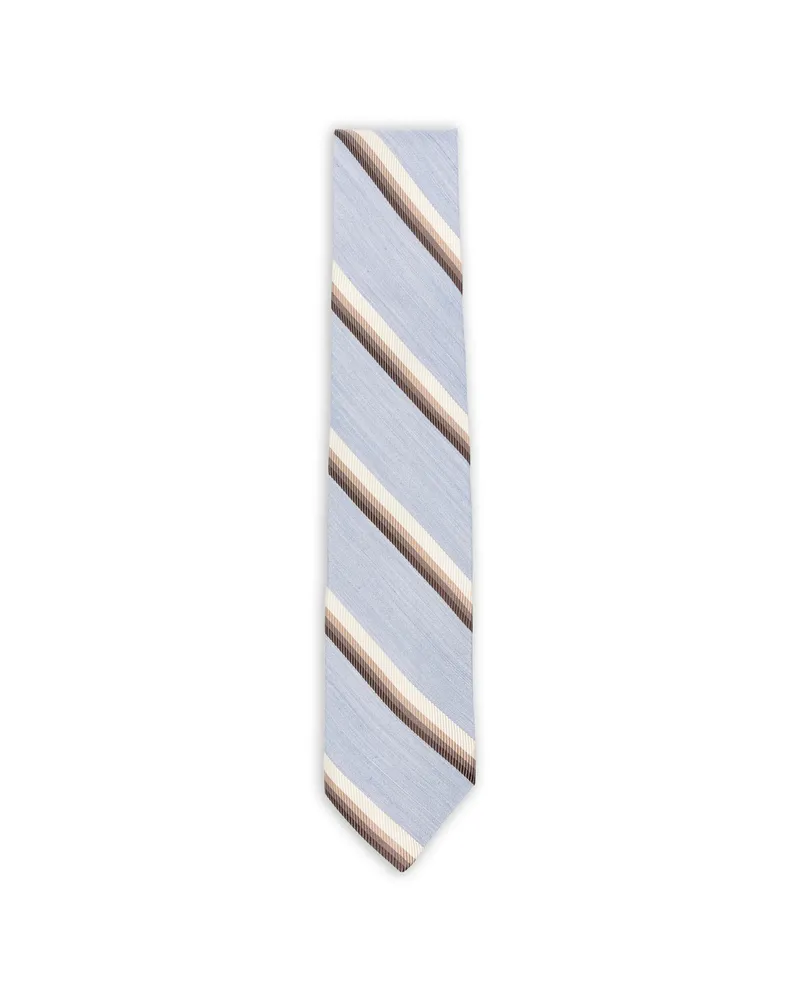 BARBA Diagonal-stripe Tie Blue