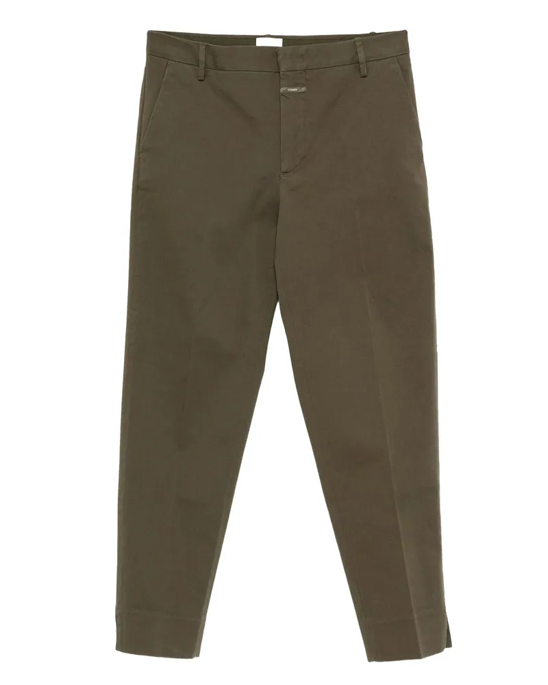 Closed Straight-leg Trousers Green