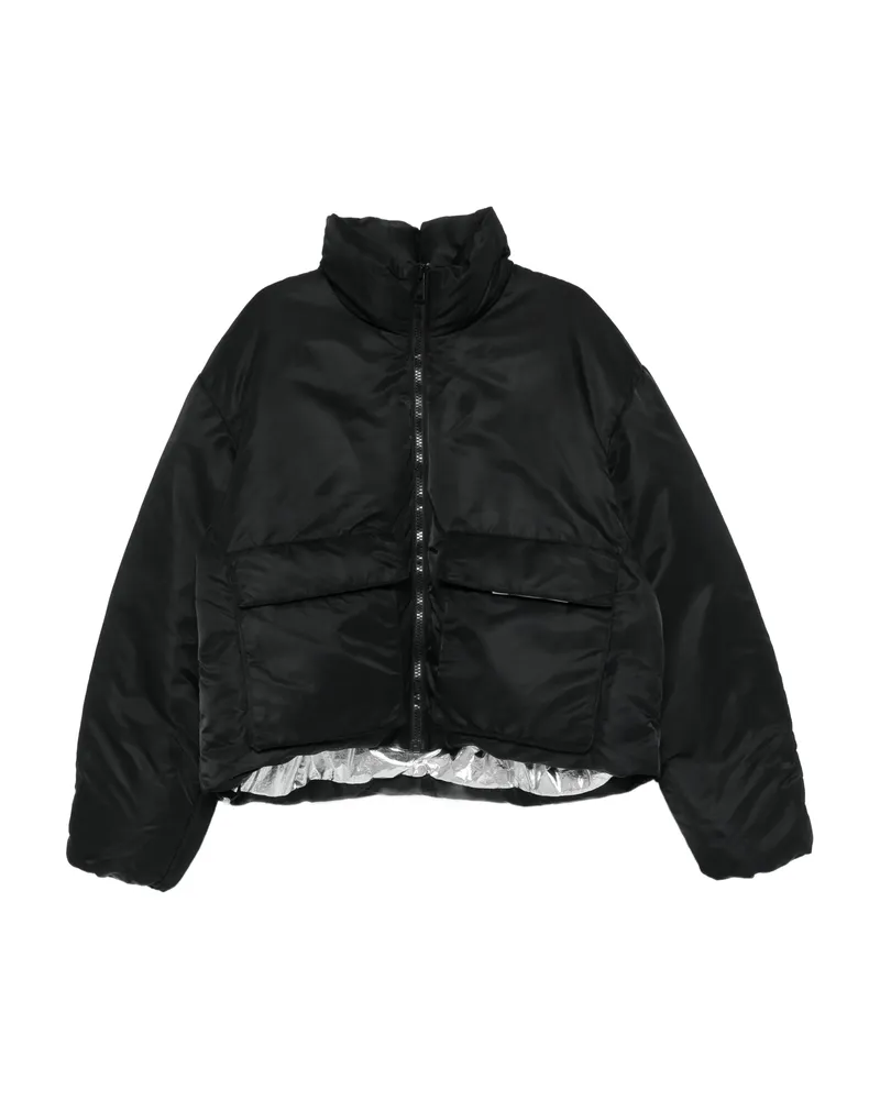 PURPLE BRAND Zip-front Flap-pocket Jacket Black