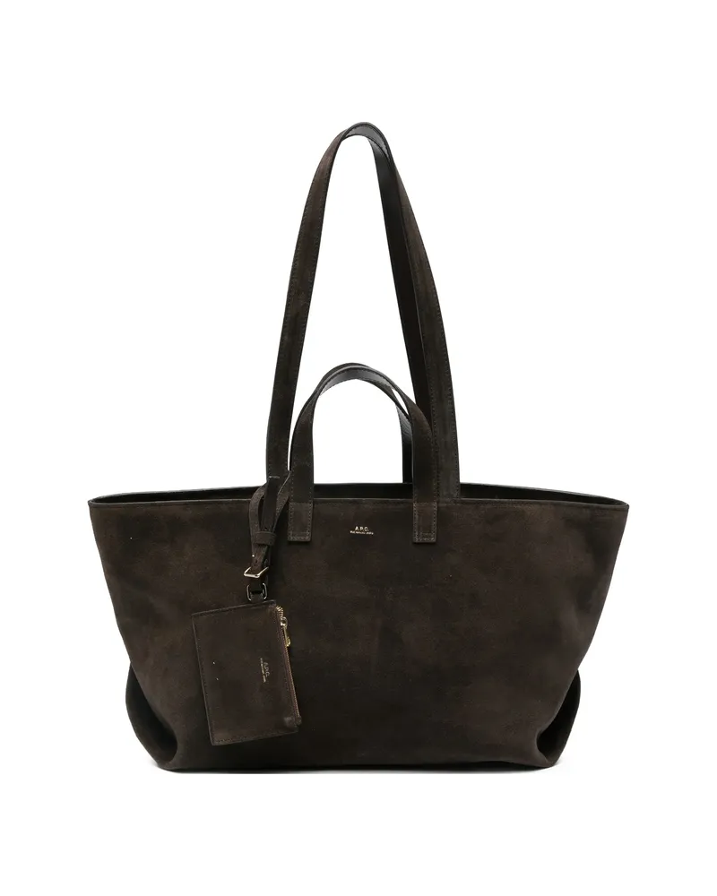 A.P.C. A. p.c. Le Drummer Tote Bag Brown