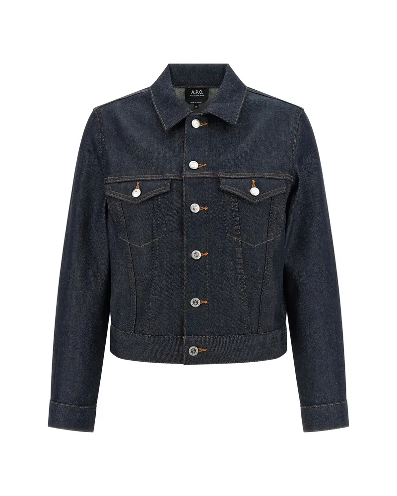 A.P.C. A. p.c. Dion Contrast-stitching Jacket Blue