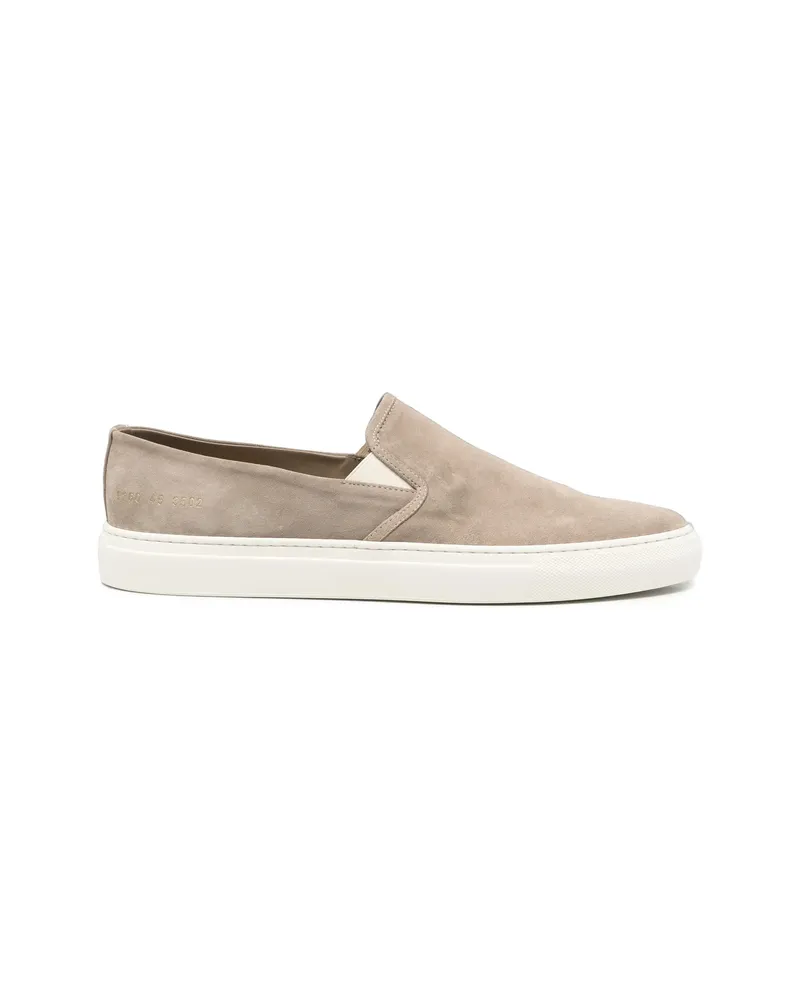 Common Projects Minimal Suede Slip-on Sneakers Neutrals