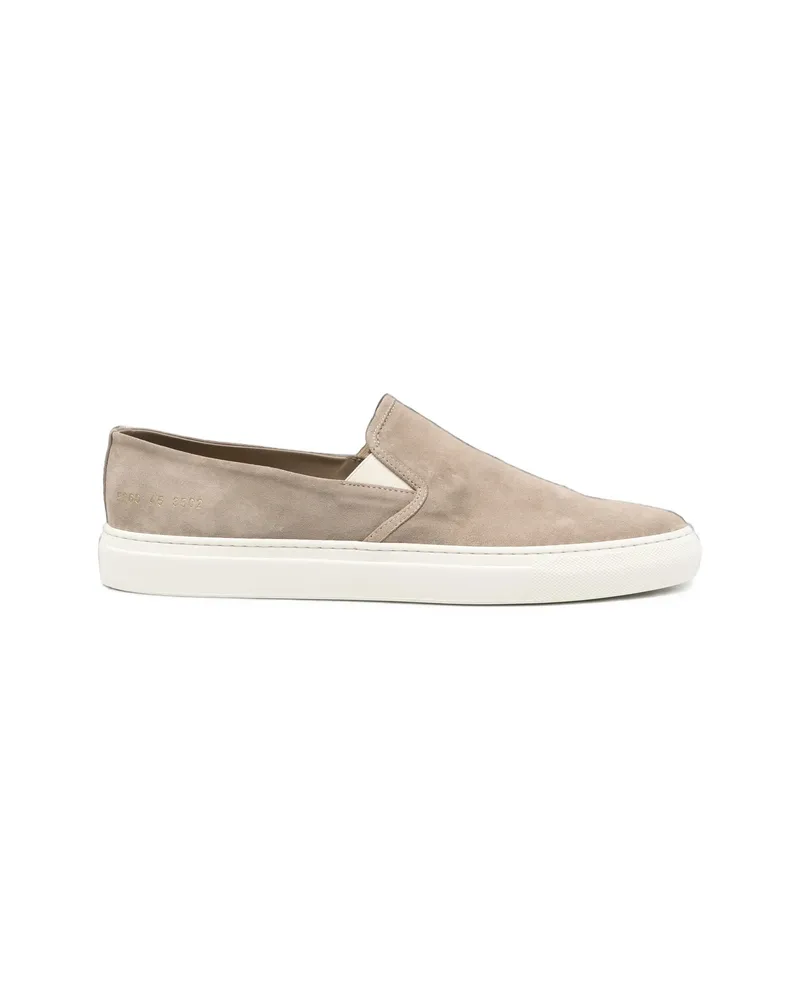 Common Projects Minimal Suede Slip-on Sneakers Neutrals