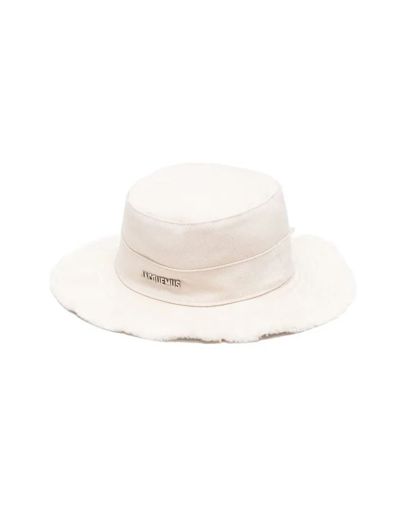 Jacquemus Frayed Brim Hat Neutrals