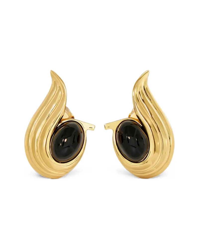 Ferragamo Earrings With Gems Gold