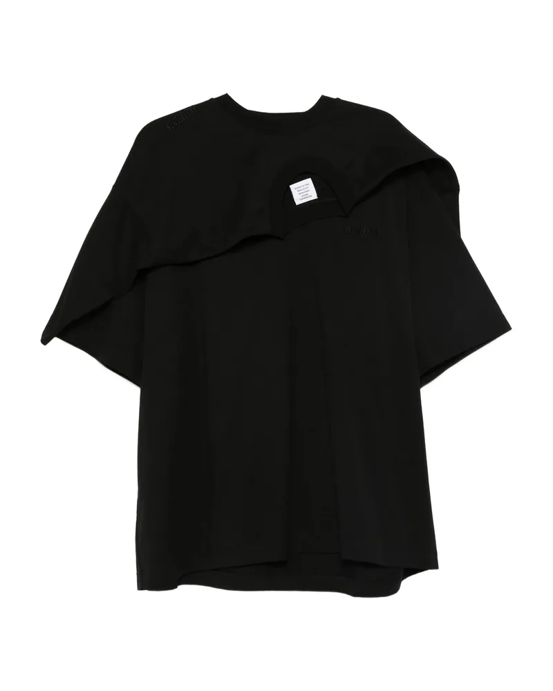 VETEMENTS Layered-panel T-shirt Black