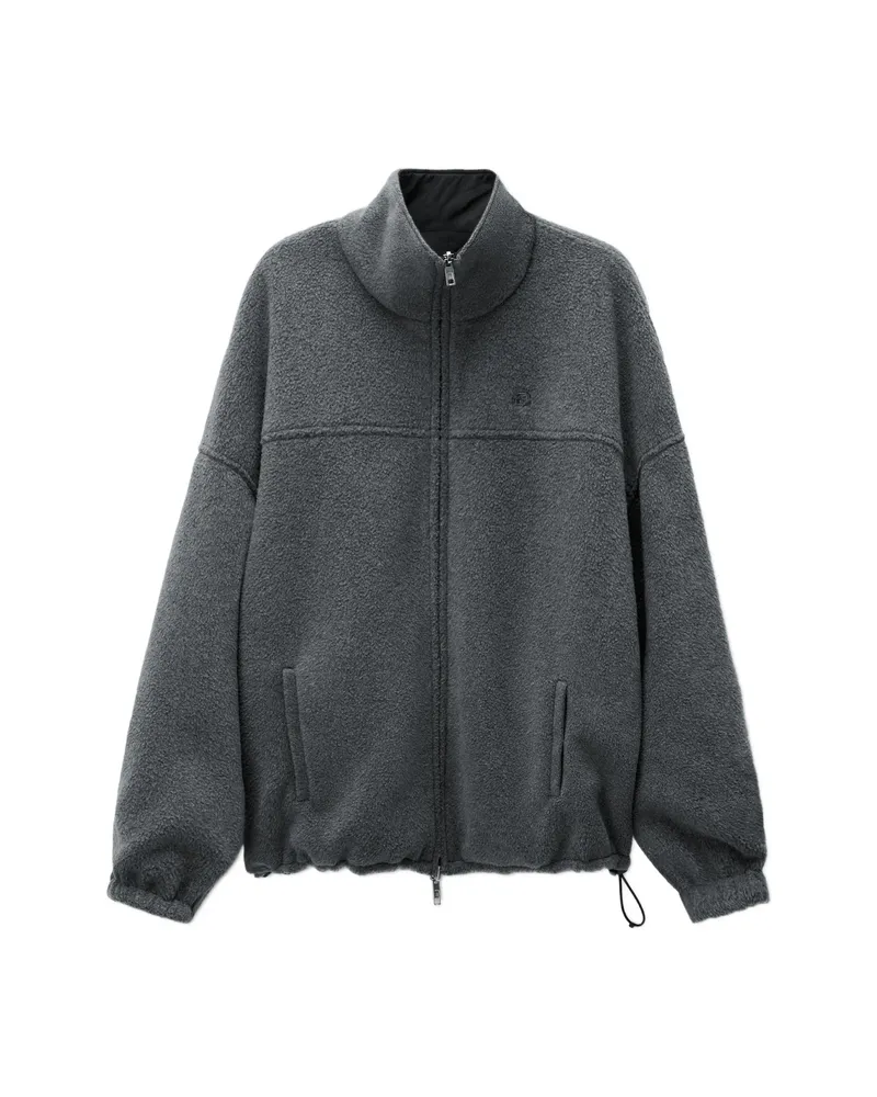 Alexander Wang Reversible Funnel-neck Track Jacket Grey