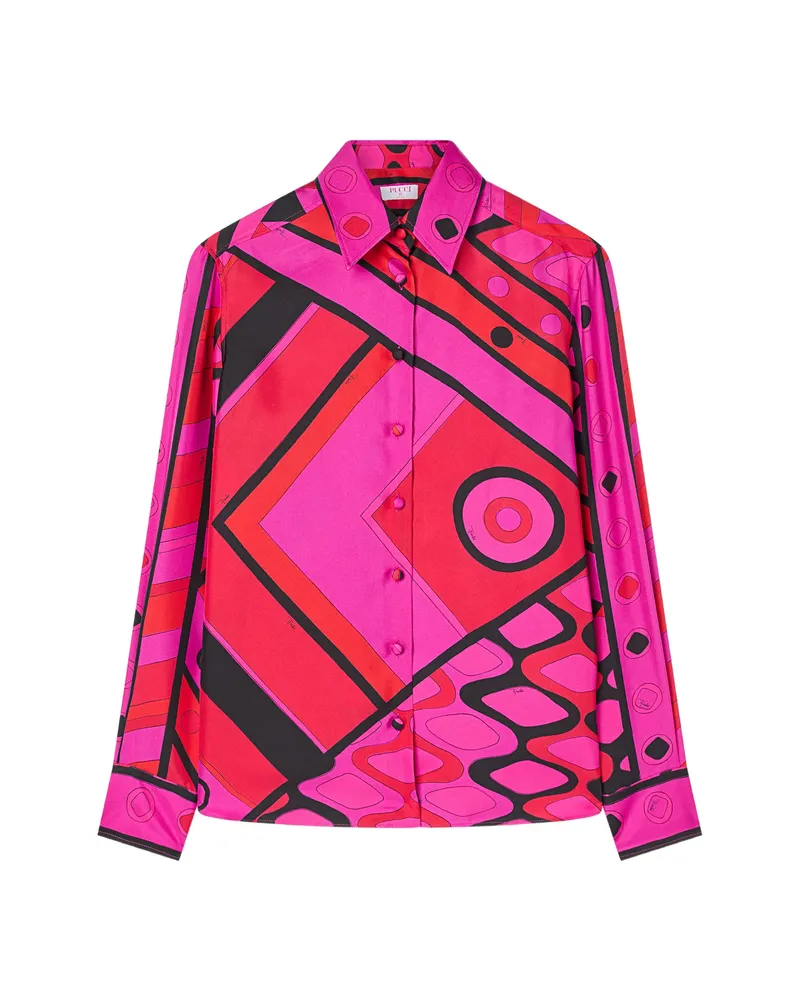 Emilio Pucci Vivara-print Silk Shirt Pink