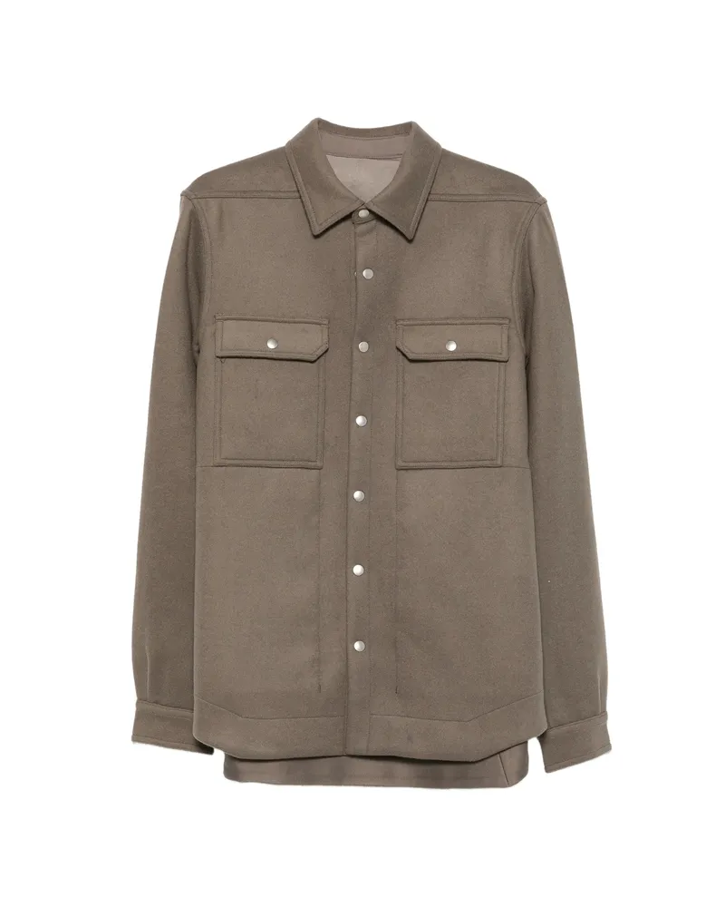 Rick Owens Press-stud Flap-pocket Jacket Grey