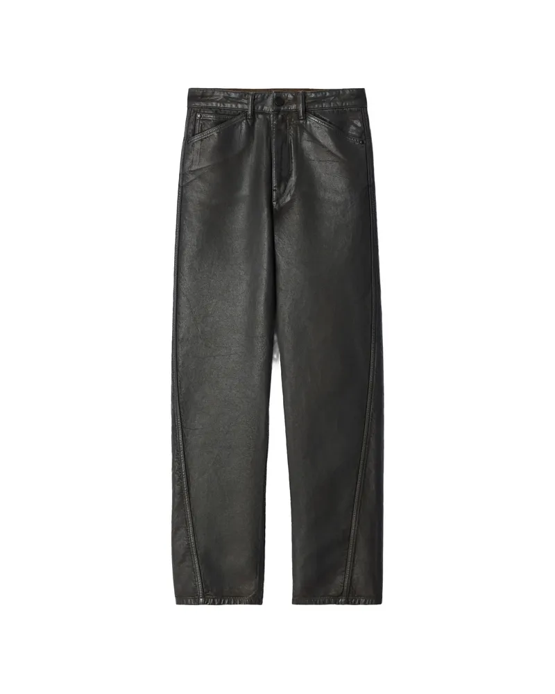Christophe Lemaire Twisted Five-pocket Pants In Coated Denim Black