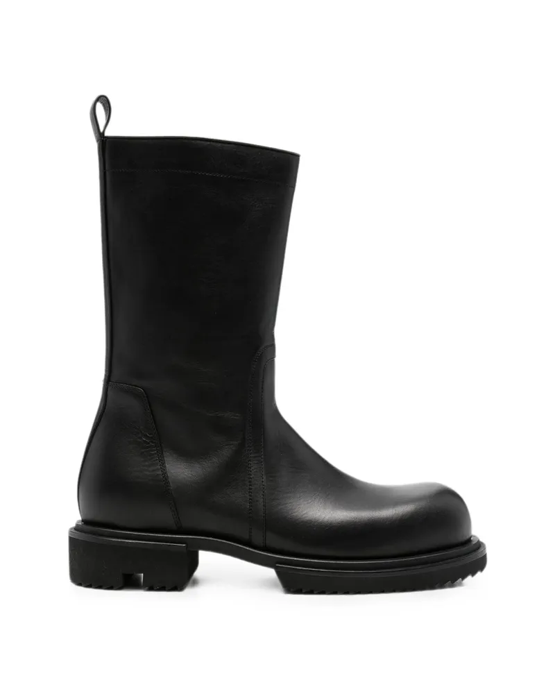 Rick Owens Side-zip Leather Boots Black