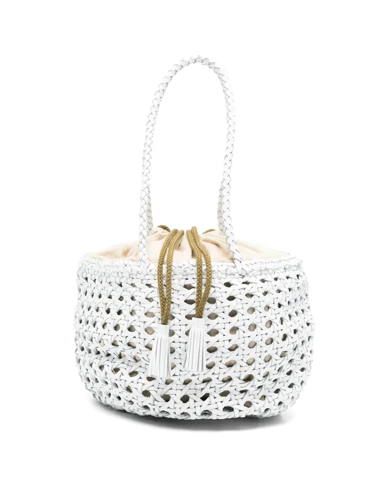 Dragon Diffusion Joventus Woven Tassel Tote Bag White