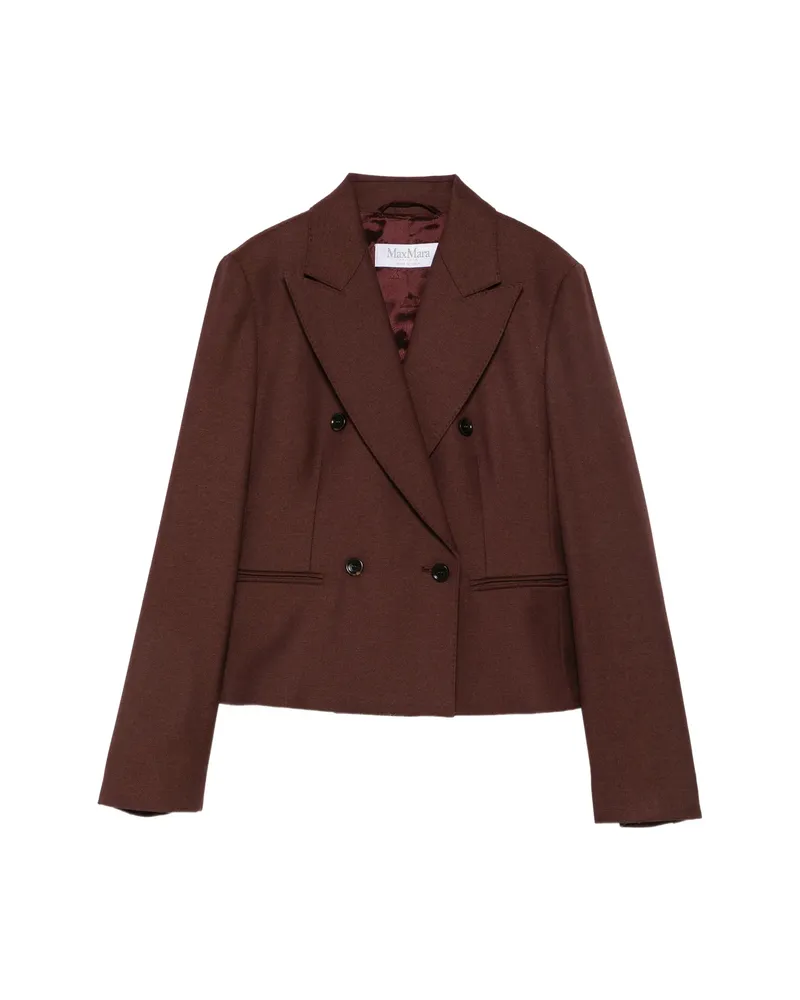 Max Mara Double-breasted Peaked-lapel Jacket Red