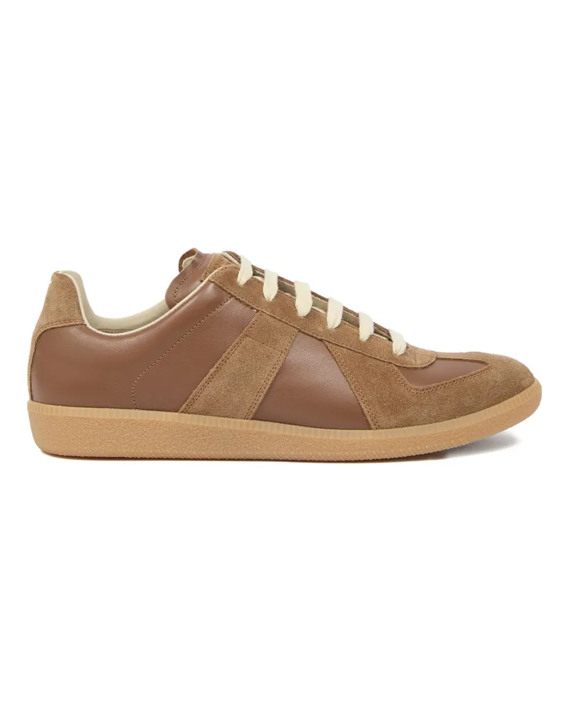 Maison Margiela Replica Leather Sneakers Brown