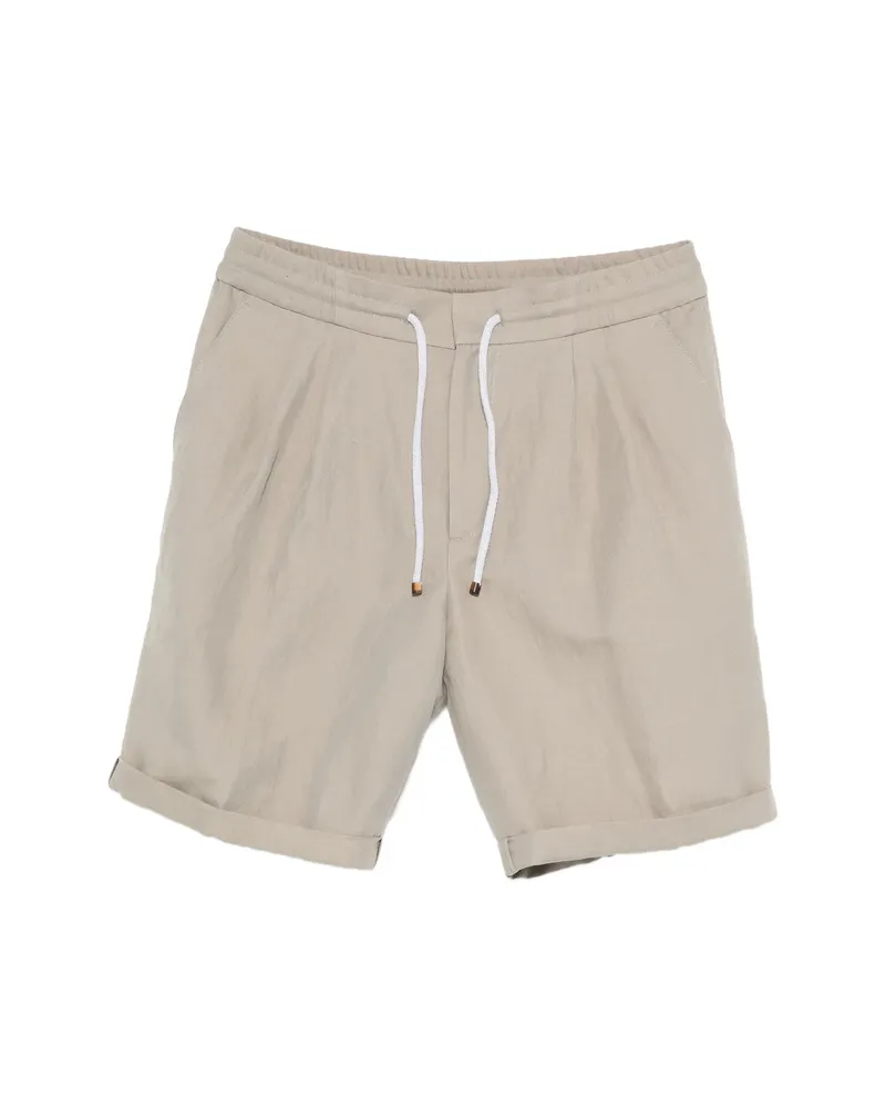 Brunello Cucinelli Drawstring Pleated Shorts Neutrals