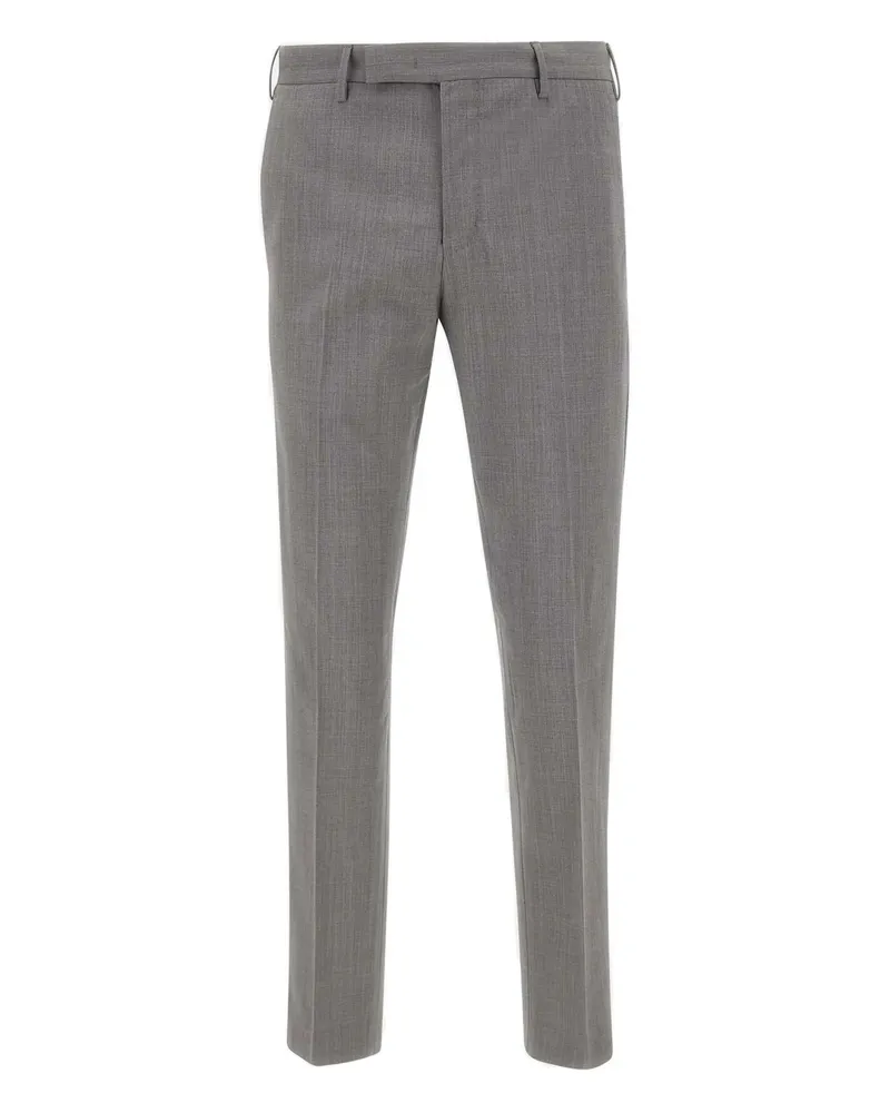 PT TORINO Pressed-crease Tailored Trousers Grey