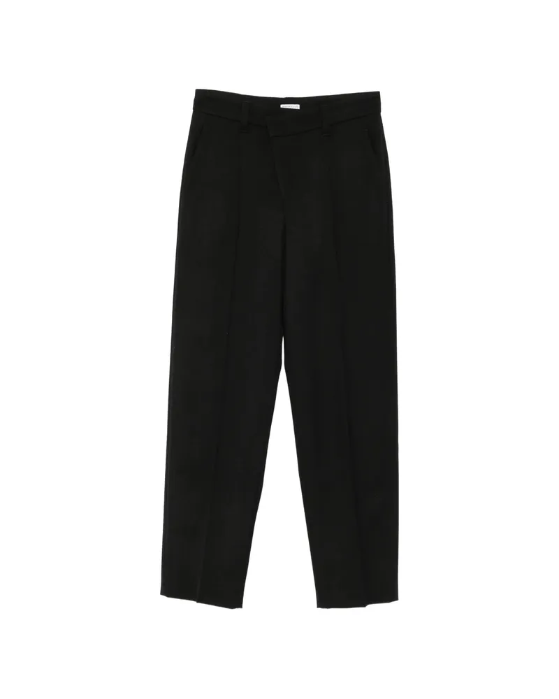 Brunello Cucinelli Pressed-crease Straight-leg Trousers Black