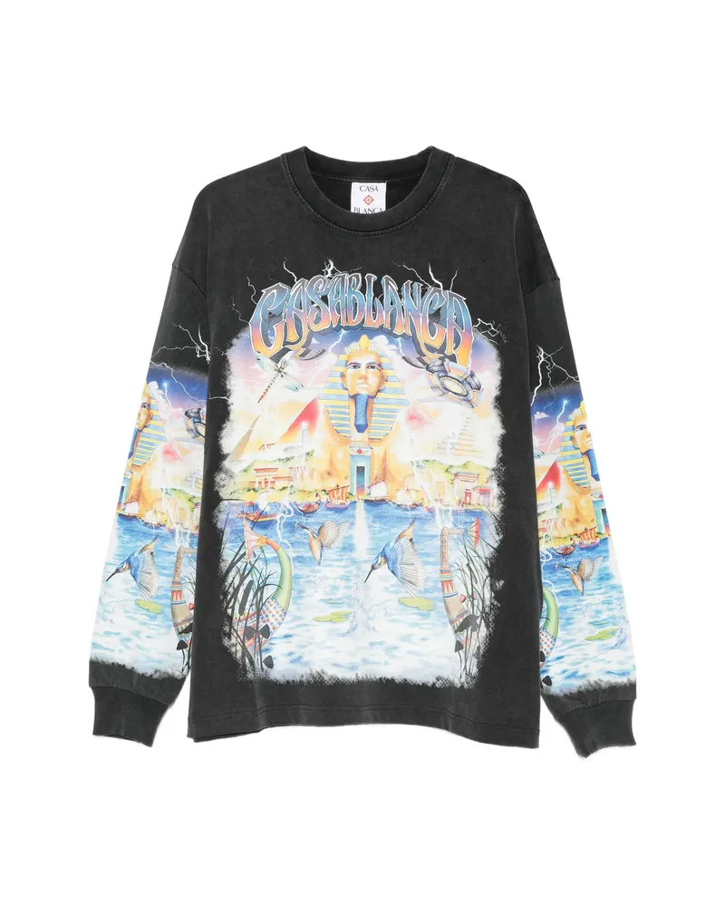 Casablanca Paris Egypt As It Was Long-sleeve Top Black