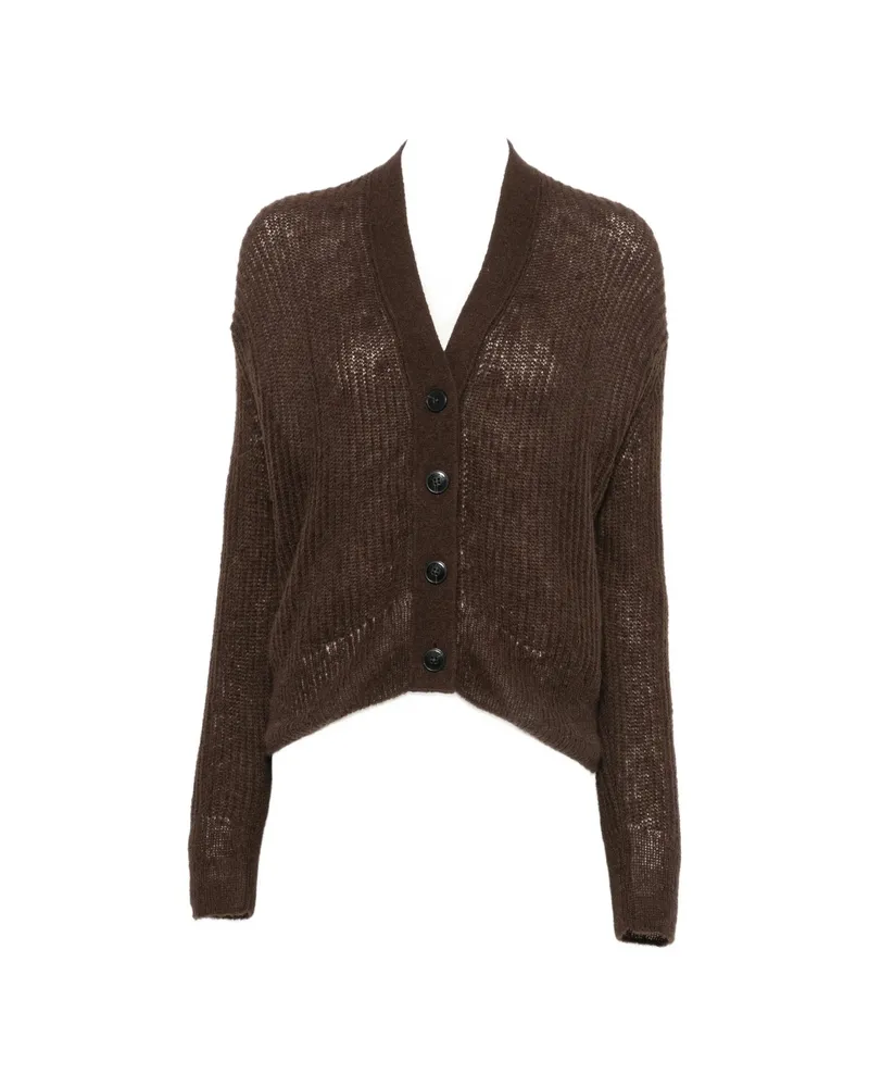 Closed Ribbed-knit V-neck Cardigan Brown