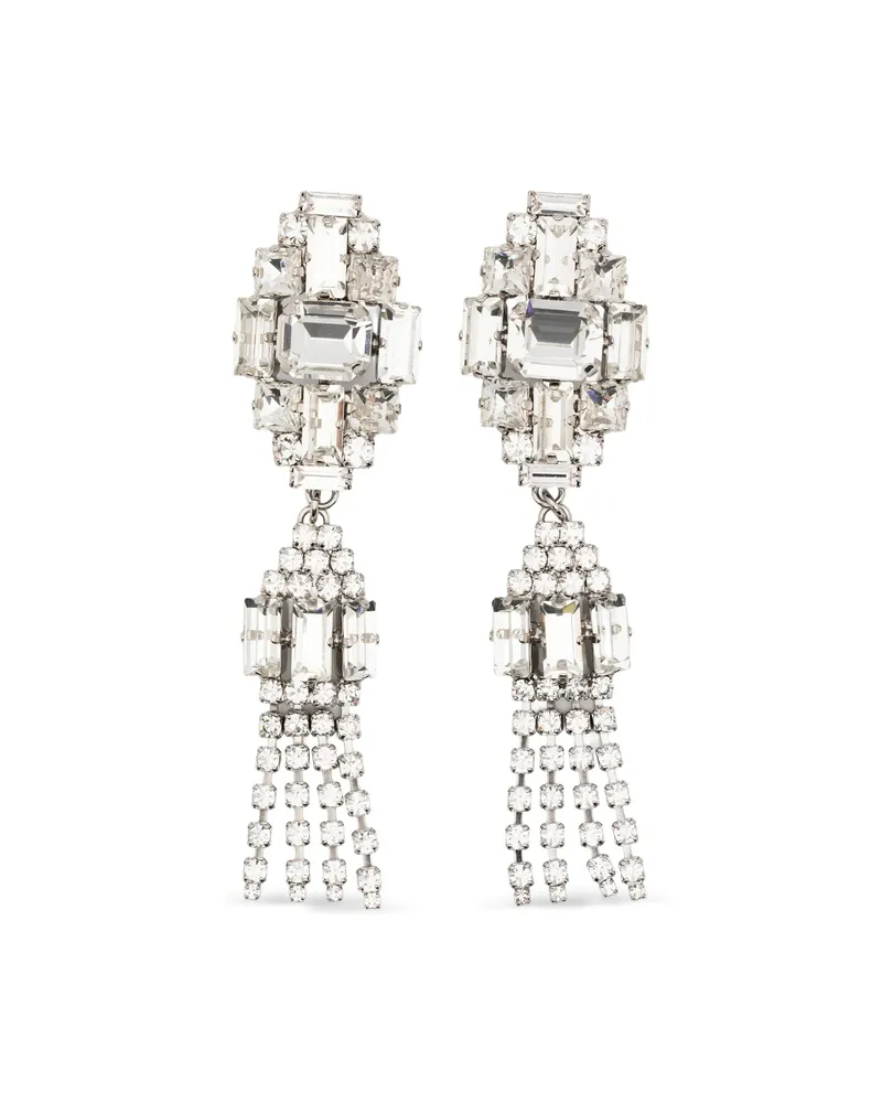 Alessandra Rich Tassel Bijoux Earrings Silver