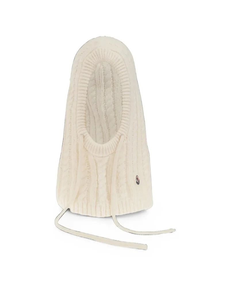 Moncler Cable-knit Balaclava White