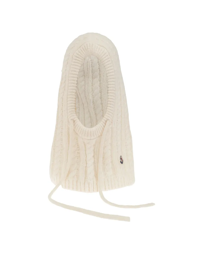 Moncler Cable-knit Balaclava White