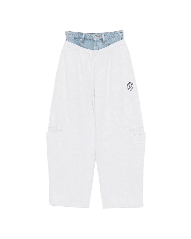 Alexander Wang Logo-embroidered Track Pants Grey