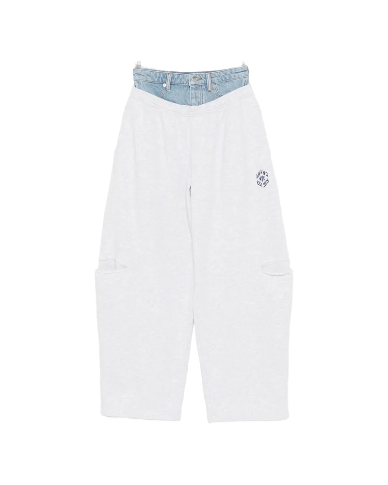Alexander Wang Logo-embroidered Track Pants Grey