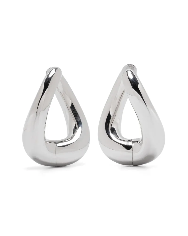 Tom Wood Twist Hoop Earrings Silver