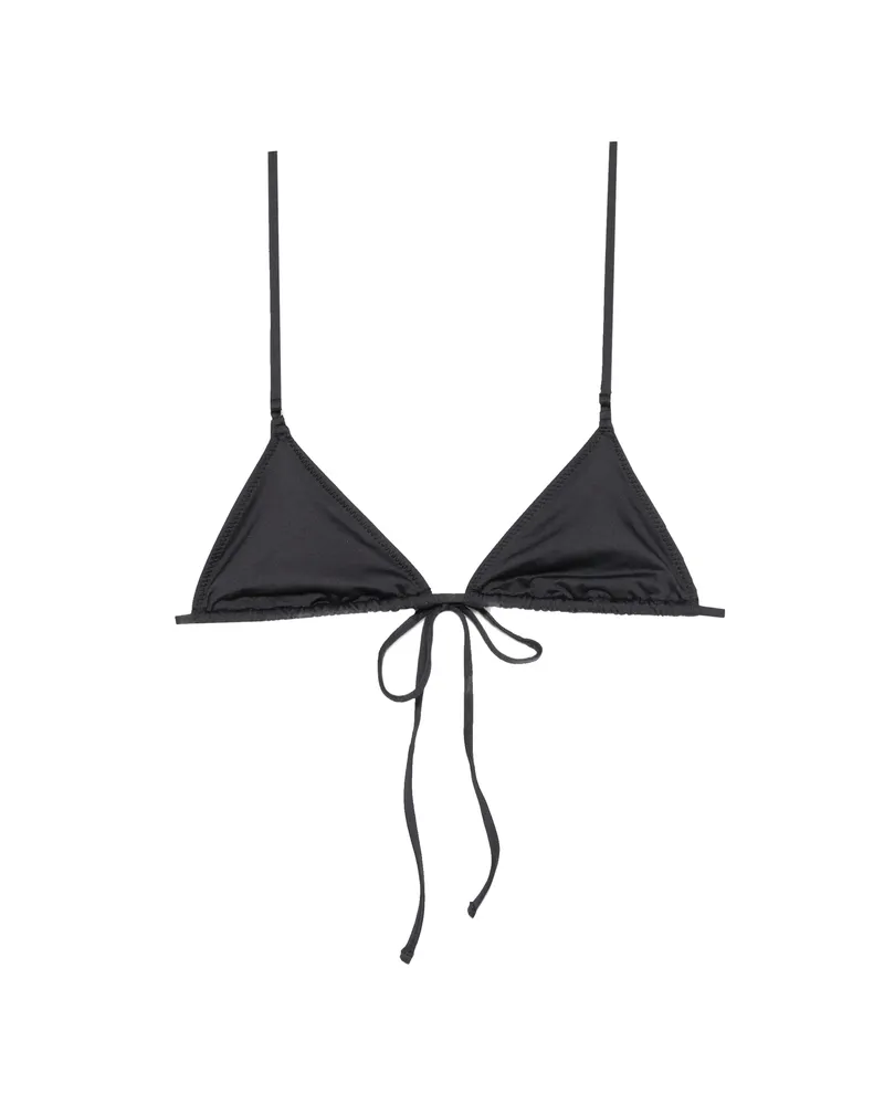 Frankies Bikinis Elena Triangle Tie-fastening Bikini Top Black