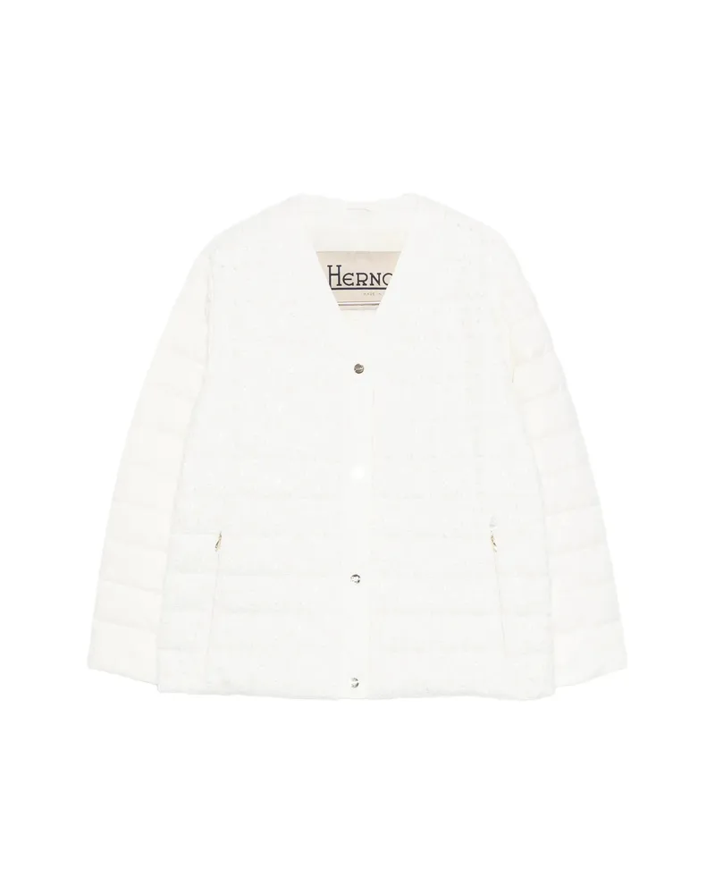 Herno Buttoned Puffer Jacket Neutrals