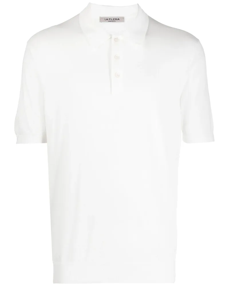 La Fileria Short-sleeve Cotton Polo Shirt White