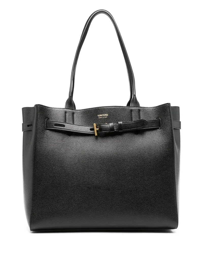 Tom Ford Leather Tote Bag Black