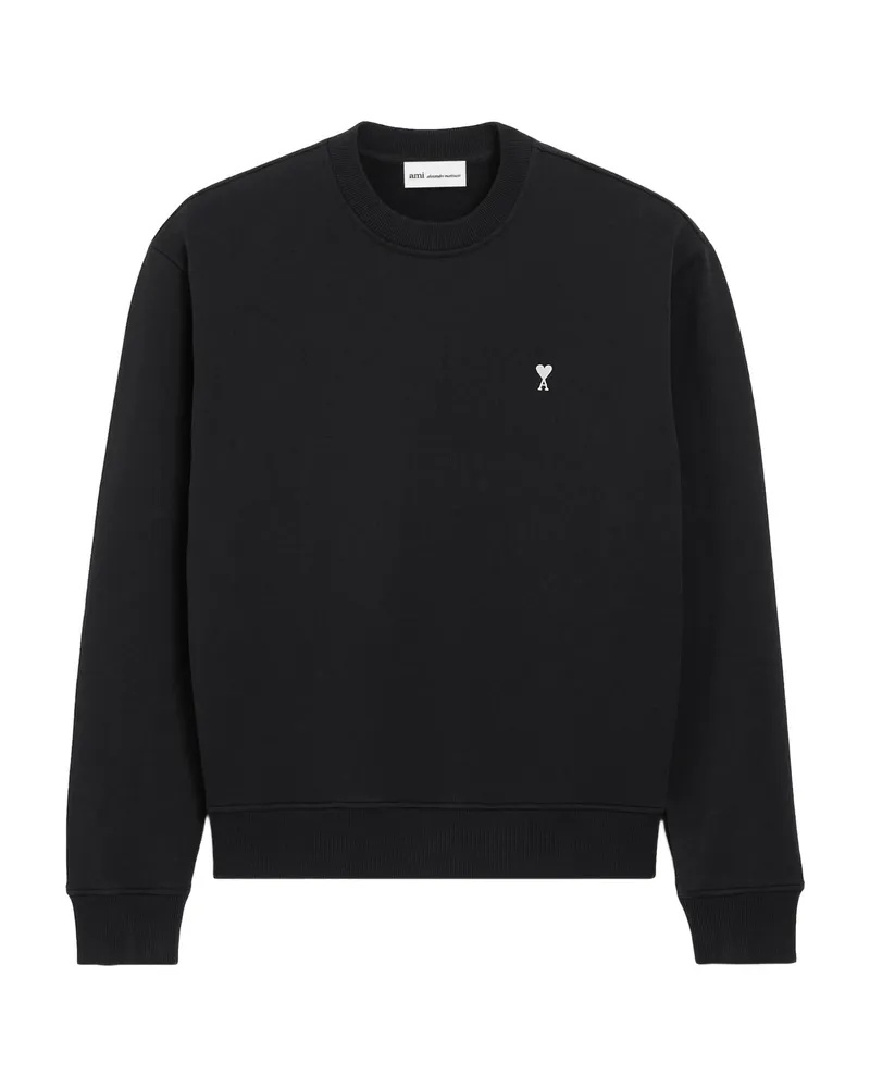 AMI Paris Ami De Coeur Embroidered Sweatshirt Black