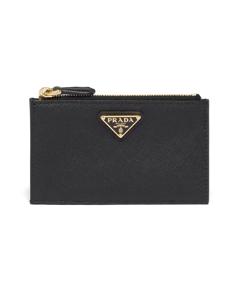 Prada Leather Logo-plaque Card Holder Black