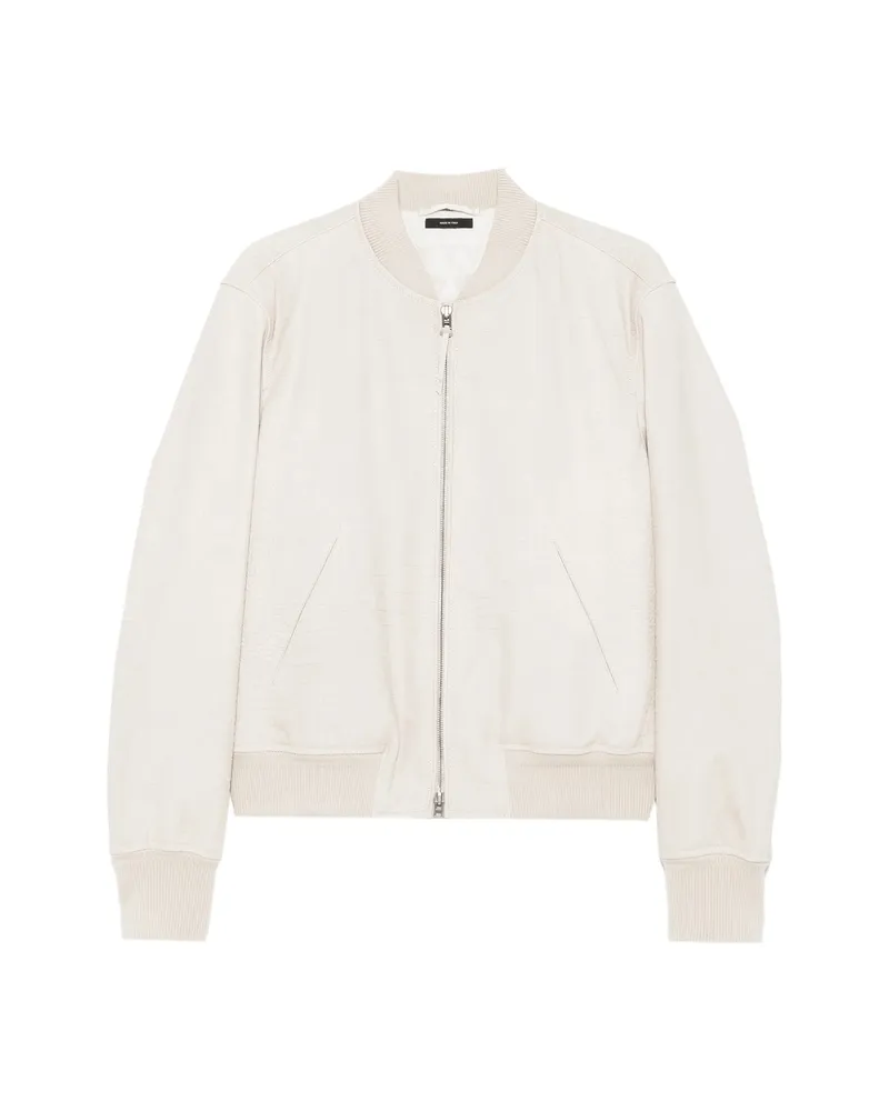 Tom Ford Crocodile-embossed Bomber Jacket Neutrals