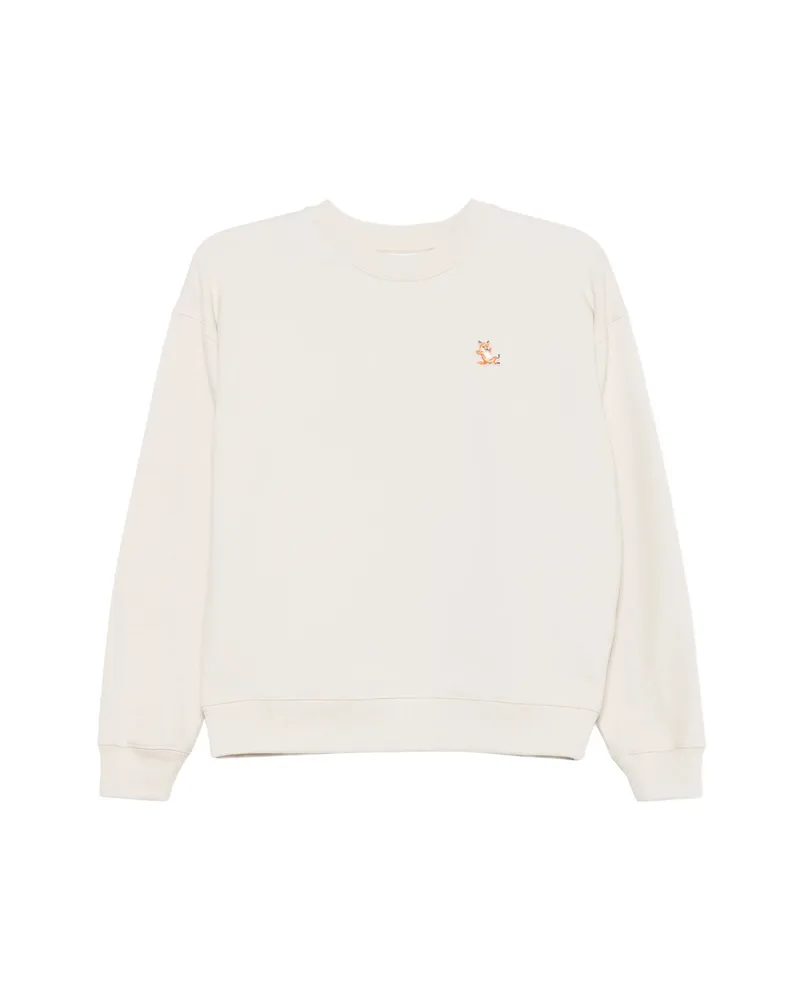 Kitsuné Chillax Fox-patch Sweater Neutrals