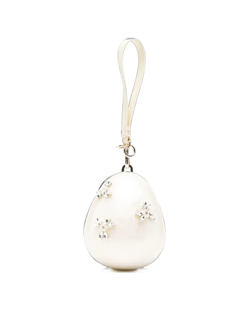 Simone Rocha Crystal-embellished Egg Tote Bag Neutrals