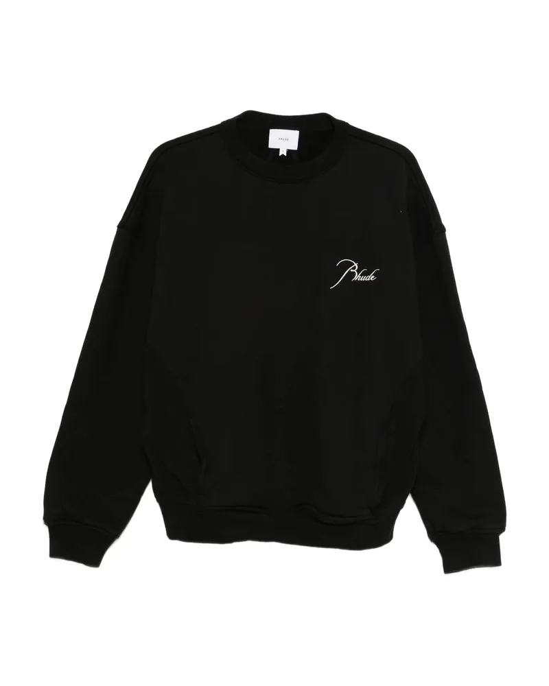 RHUDE Logo-print Sweatshirt Black