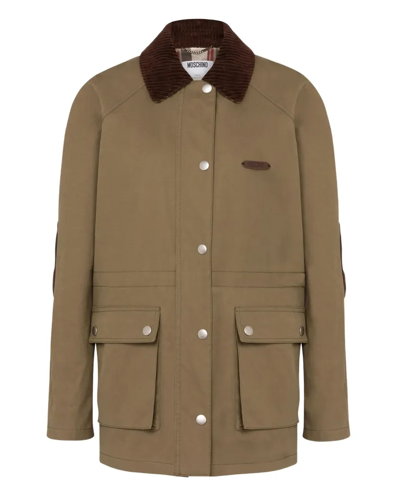 Moschino Corduroy-collar Utility Jacket Green