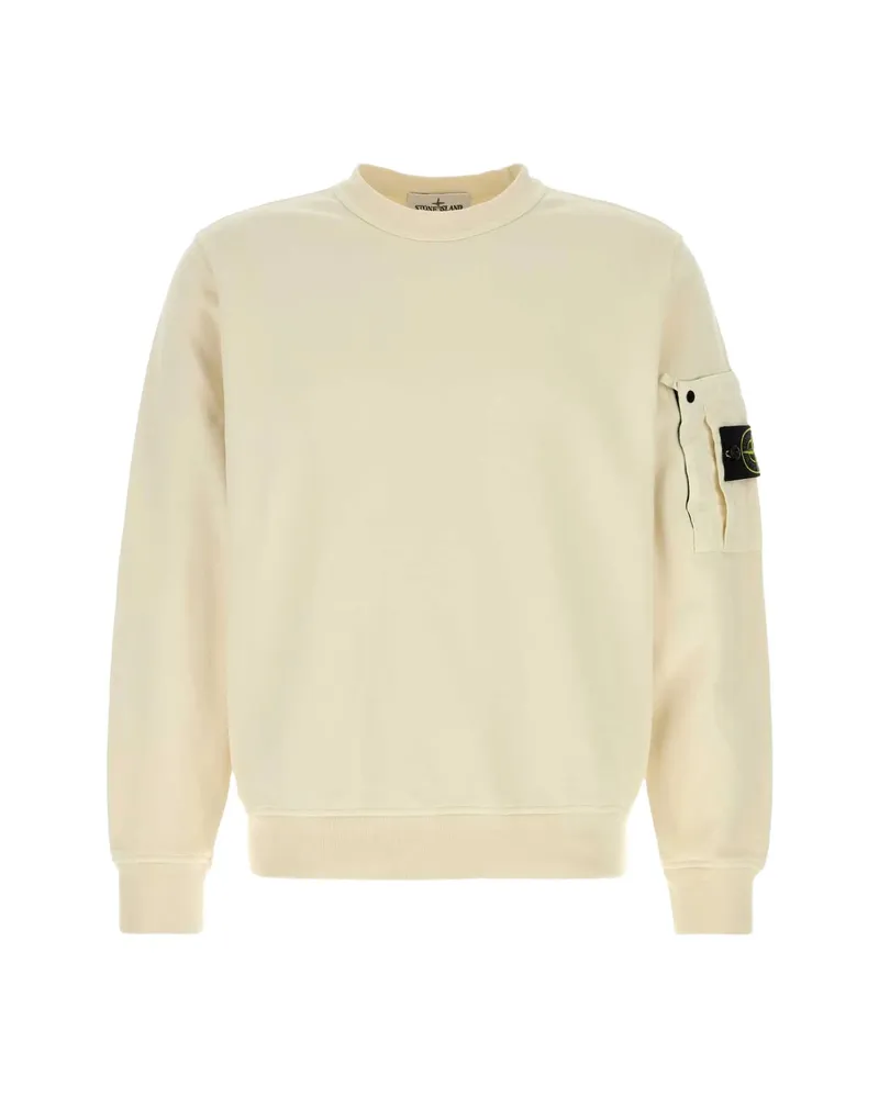 Stone Island Pocket-detail Cotton Sweatshirt Neutrals