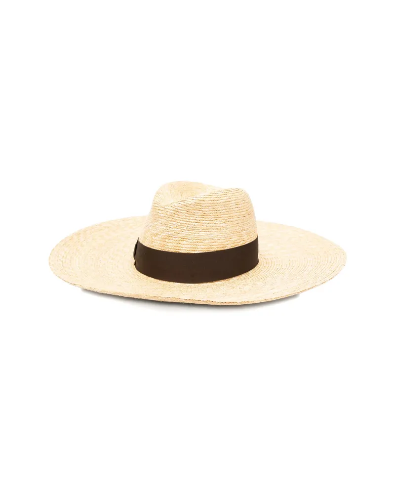 Borsalino Wide-brim Straw Hat Neutrals