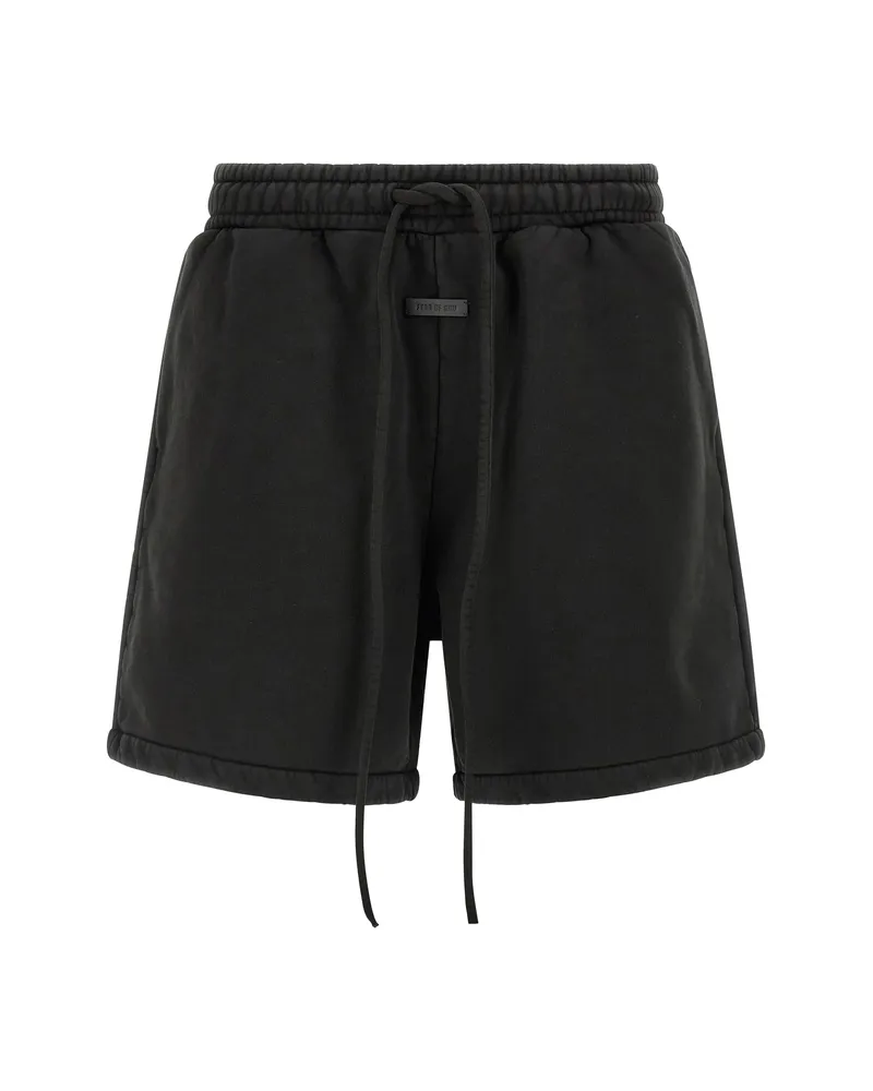 Fear of God Elasticated Logo Patch Bermuda Shorts Black