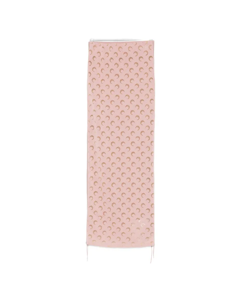 Marine Serre Moon-print Skirt Pink