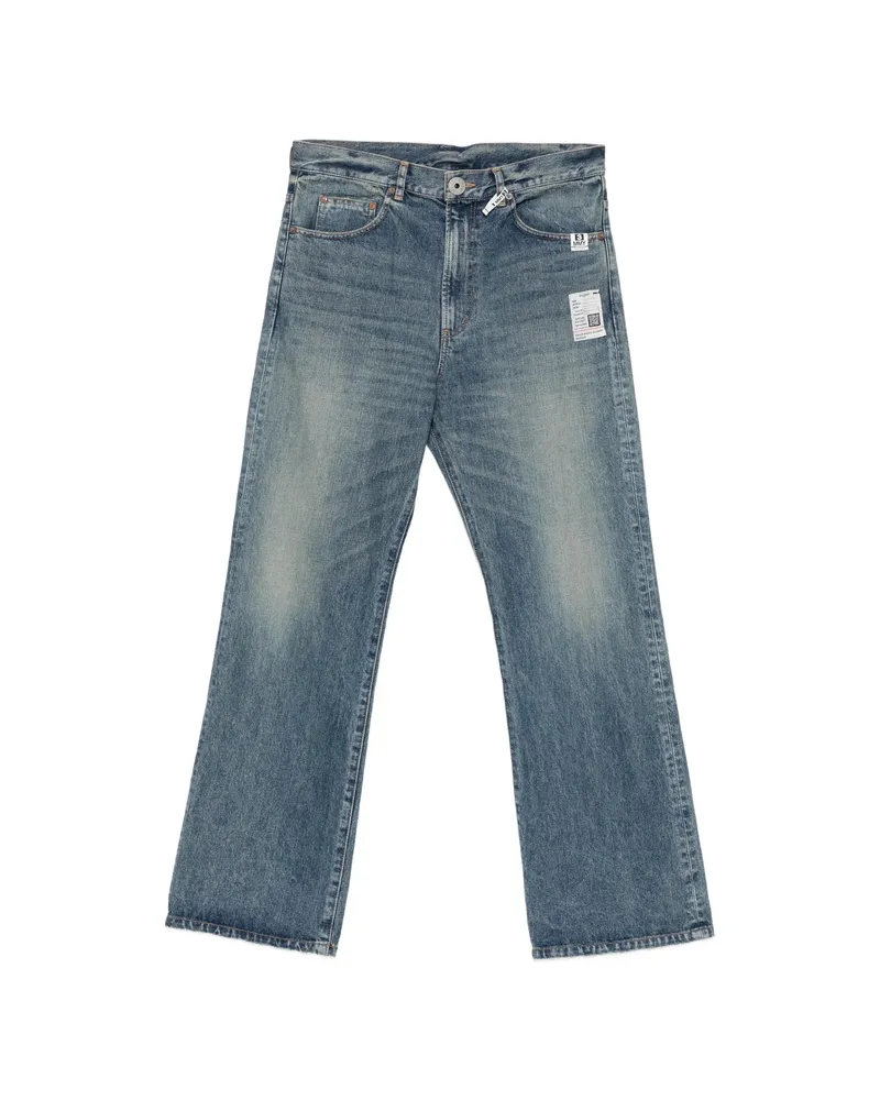 MIHARAYASUHIRO Faded Patchwork Jeans Blue
